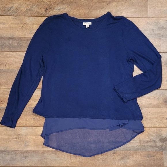 Maison Jules Tops - NWT Maison Jules Layered Look Knit Top w/ attached Tank Sz XL